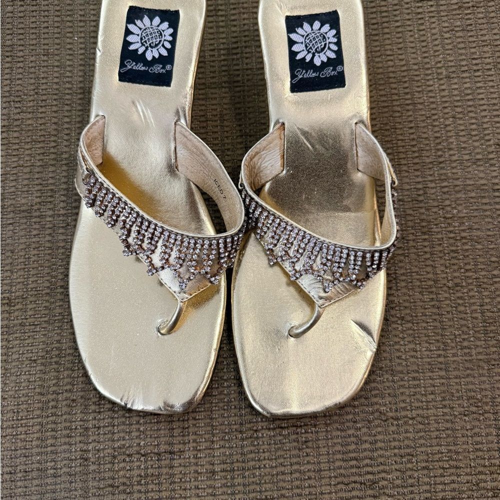 Yellow Box Women's Gold Sandals